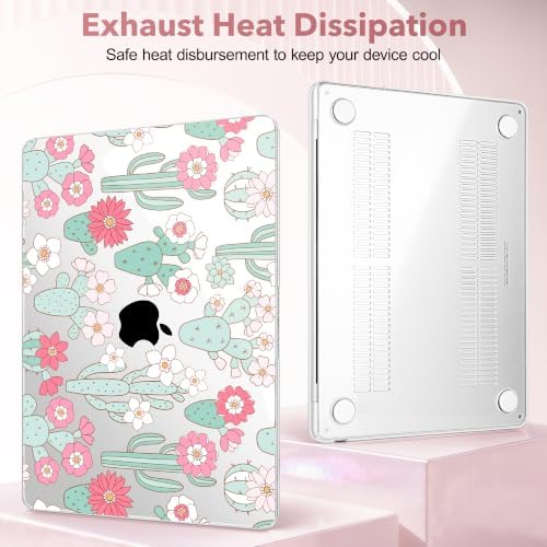 May Chen for M5 MacBook Air 13.6 Inch Case 2026 2025 2024-2022 Release M5 A3449 M4 A3240 M3 A3113 M2 A2681, Plastic Hard Shell Case for MacBook Air 13.6" with Retina Display, Blooming Cactus - Image 4