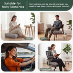 HIGOGOGO Tufted Corduroy Recliner Seat Cushion for Elderly, 20x20x5 Inch Large Square Seat Cushion for Recliner Chair, Floor Pillow, Office Chair, Car, No Pressure on Thighs, Grey - Image 5
