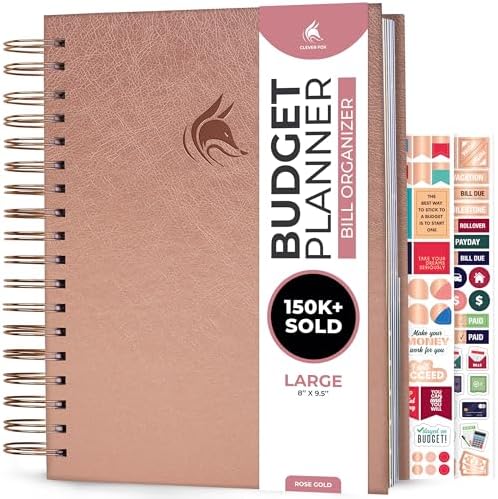 Clever Fox Budget Planner & Monthly Bill Organizer, Large Rose Gold by CleverFox