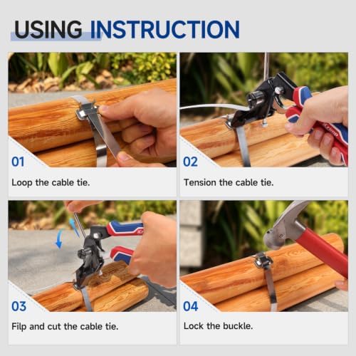 iCrimp Steel Strapping Banding Tool, Metal Tensioner Built-In Cutter - Image 5