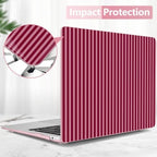 DONGKE Case for MacBook Air 13 Inch (2021-2018 Models A2337 M1/A2179/A1932), Red & Pink Stripes Hard Shell Case with Keyboard Protector, Compatible with Retina Display and Touch ID - Image 7