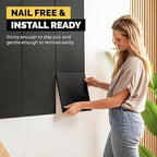 WALLHERO Vision Board - Large Cork Board for Walls 59" x 36", Black Bulletin Board | 15 Pack Felt Wall Tiles | Cork Boards for Office Pin Board Tack Board Cork Boards - Image 5