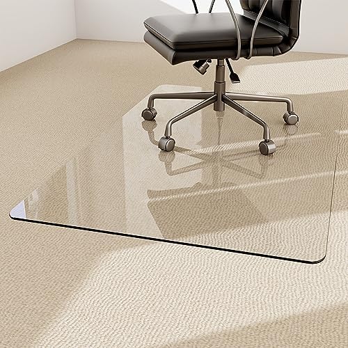 EASLY 36"X46" Chair Mat for Carpet-Office Chair Mat Tempered Glass for Home by EASLY