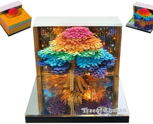 3D Memo Pad Time Piece Calendar 2027, 3D Tear-Off Art Desk Calendar 2027, Creative 3D Memo Pad Paper Art Tree House DIY Paper Carving Decoration (Tree of Life - Purple) by PTAEXCEL