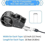 Replacement for M21-500-499 Black on White Nylon Cloth 1/2 Inch Label Tape - Image 5