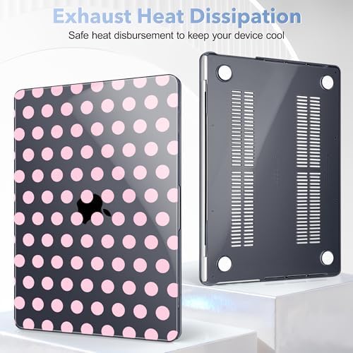 May Chen for 2026 MacBook Pro 14-inch M5 M4 M3 M2 M1 Pro/Max Chip, Release 2026 2025-2021, Model A3427 A3426 A3434 A3112 A3401 A3185, Plastic Hard Shell with Keyboard Cover, Pink Dots - Image 4
