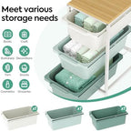KINGBOARD Slim Rolling Cart with 3 Drawers, Metal Utility Storage Cart - Image 3