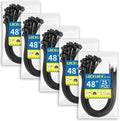 Large Zip Ties Heavy Duty Outdoor 48 inch (125 Pack), Heavy Duty Zip Ties 250 lbs, Black, LOCKLOCK by Unknown