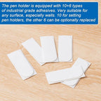 Adhesive Pencil Holders for Desk,Silicone Flexible Pen Holder for Wall, Office, School,Home,Classroom Must Haves,Teacher Essentials Accessories,Desk Organizer (80, Black) - Image 7