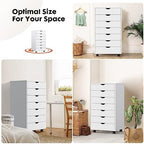 OLIXIS 7 Drawer File Cabinet on Wheels, Printer Stand - Image 6