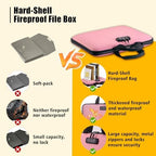 facka Fireproof Document Organizer Box with Lock, 13 Pocket Safe File Bag - Image 5