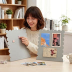 Gueevin 2 Pcs Magnet Board Magnetic Display Stand for Table, Silver, Small - Image 2