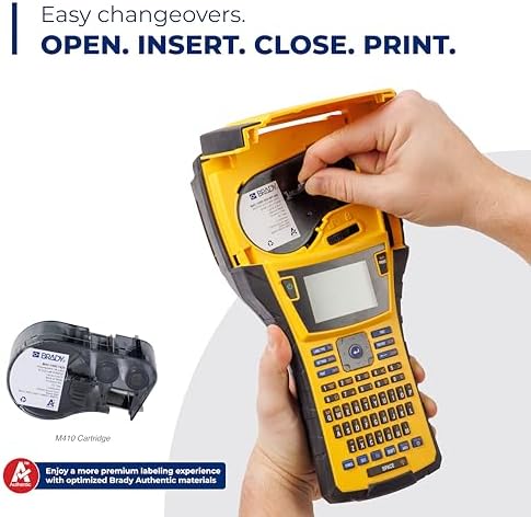 Brady M410 Handheld Portable Label Printer Kit with Safety and Facility ID Software, Carrying Case, Rechargeable Battery and Charger, Magnetic and Utility Holders, 11.5" H x 6" W x 3.5" H - Image 4