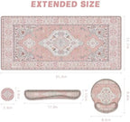 Mousepad Set，Keyboard Mat+Wrist Support Mouse Pad+Wrist Rest Pad+Coaster - Image 2