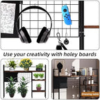 38.5" 3-Tier Desktop Bookshelf | Desk Organizer Shelf & Computer Monitor Stand | Dark Brown Home Office Storage - Image 7