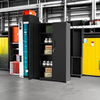 MIIIKO Metal Garage Storage Cabinet with 2 Doors and 5 Shelves,71" Tall Metal Cabinets with Lock,Lockable Storage Cabinet for Home Office,Garage(Black) - Image 5