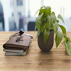 newestor Refillable Leather Journal Travelers Notebook - 8.5 x 4.5 Travel Diary with 5 Inserts + Pen Holder and Binder Clip, Standard Size, Brown - Image 6