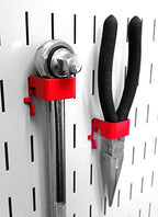 Wall Control KT-200-DLX R Slotted Storage Panel Deluxe Hook Kit, Red - Image 4