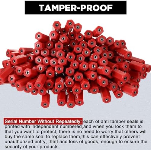 Nuogo 400 Pcs Red Steel Security Cable Seals - Image 4