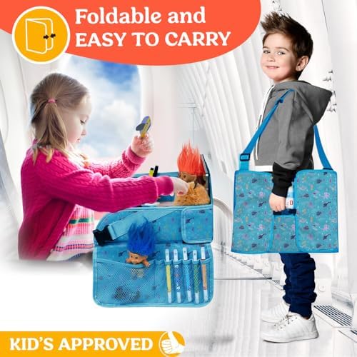 PILLANI Kids Travel Tray for Car - Road Trip Activities for Kids - Car Seat Tray for Kids Travel w/ Activity Sheets, Pens & Dry Erase Board - Toddler Road Trip Essentials & Car Accessories for Kids - Image 5
