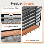2Pack 8-Tier Wall File Organizer with Hook, Hanging File Organizer Black - Image 3