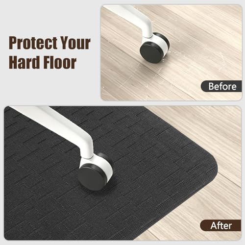 Bsmathom Office Chair Mat for Hardwood Floor, 36" x 48" Desk Computer Chair Mat for Hard Wood and Tile Floor, Anti-Slip Hard Floor Protector Chair Mat, PVC Mat Desk Rug for Office Home, Black - Image 4