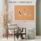 Large Cork Board Bulletin Board, 48"x36" Corkboard for Wall - Image 6