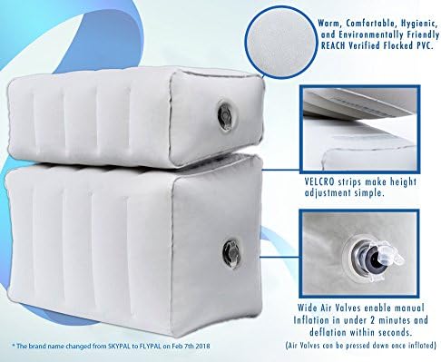 Flypal Inflatable Foot Rest, Adjustable Travel Leg Rest, Kids Airplane Bed - Image 6
