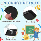 12 Pcs Plastic Art Trays Back to School Colorful Art Trays, Black - Image 4