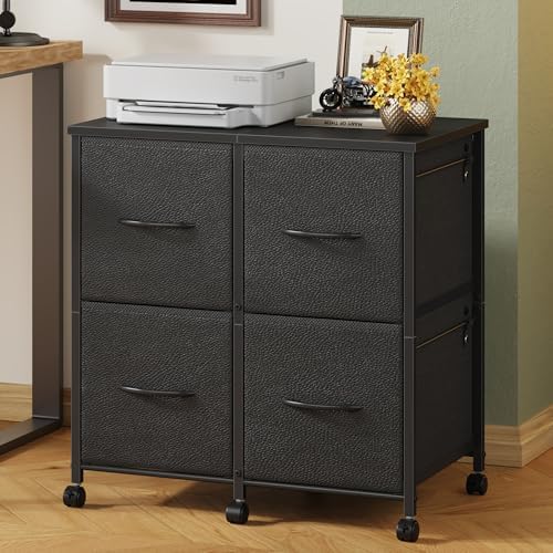 HIGDBFE 4 Drawer Mobile Lateral File Cabinet 23''W for Large Printer by HIGDBFE