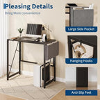 31.5" Folding Computer Desk with Headphone Hook & Storage Bag - Image 5