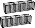 2 Pcs Black Metal Mesh Desk Organizer Pen Holder 6 Compartments Pencil Holder for Desk, pen organizer for Office Supplies, Pencil Caddy, Makeup Brush Storage, Home and Classroom Accessories by Unknown