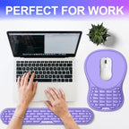Ergonomic Keyboard Wrist Rest Mouse Pad Wrist Support Set, Purple - Image 7