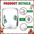 SiliFine 2 Pcs Green Christmas Tree Icon Juice Glasses - Image 4
