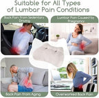 Lumbar Support Pillow for Recliner Chair/Accent Chair/Couch/Office Chair, Tufted Corduroy Back Support Cushion for Elderly, M-Shaped Recliner Cushions for Back Rest, Pain Relief, Reading, Beige - Image 5