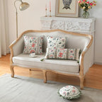 ISAENNE French Linen Rectangle Throw Pillow Cover,Set of 2,20"x12"-Daffy B - Image 3