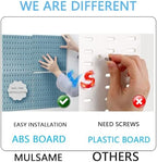 MULSAME Pegboard Combination Kit, Wall Mounted Storage Set with 4 Pegboards & 14 Accessories Hanging, Blue Peg Boards Organizer for Walls Display, Crafts Organization, Kitchen Organizer, 22" x 22" - Image 5