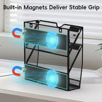 3 Tier Magnetic File Holder with Hooks for Letter Size Files - Image 7