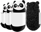 Cute Panda Magnetic Pen Holder, Strong Magnet for Glass Whiteboard, Refrigerator & Locker - 4 Pack Marker Organizer, Dry Erase Marker Holder for School, Home & Office (Black/White) by Unknown