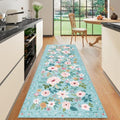 DUKINO 2x6 Runner Rug for Hallway, Washable Kitchen Rugs Non Slip, Teal by DUKINO