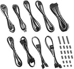 CableMod C-Series Classic ModFlex Sleeved Cable Kit for Corsair Type 4 RM Black Label/RMi/RMX (Black + White) by CableMod