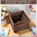 Barydat 6 Pcs Wood Display Risers Stackable Stand Box - Image 3