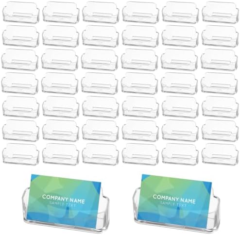 64 Pack Desktop Style Acrylic Business Card Holders Clear Postcard Display by Unknown