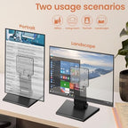 Jakeko Lay Flat Low Profile Monitor Stand - for 14-24" Screens Ergonomic Adjustable Desktop Mount with 100x100mm Compatibility - Steel - Image 4