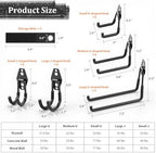 Housolution Steel Garage Hooks - 30Pack Anti-Slip Coating, Black - Image 3