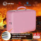 DocSafe 5200°F Fireproof Document Organizer Box with Lock, Pink (Soft) - Image 2