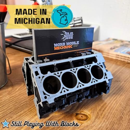Sands3D Chevy LS Business Card Holder Desk, Office Desk Accessories For Men, Desk Decor Mechanic Gift, Car Accessories, Mini V8 Engine, V8 Engine Model Kit, Mechanic Accessorie - Image 5