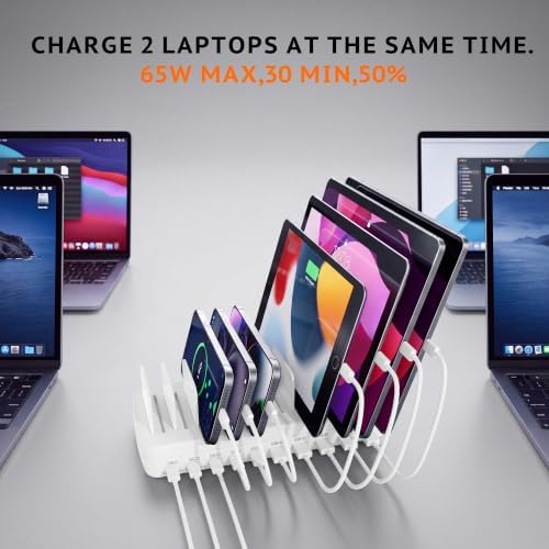 Charging Station for Multiple Devices, Adjustable Dividers Charger Dock - Image 7