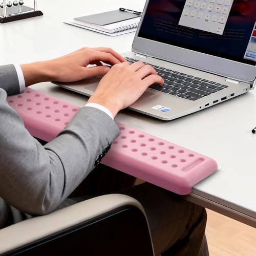 Leolee L-Shaped Desk Long Wrist Rest Elbow 60CM, Light Pink Arm Rest Desk - Image 5