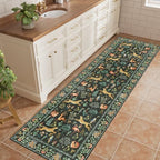 DUKINO 2x10 Kitchen Runner Rug, Soft Non Slip Animal Washable Rug, Black - Image 3